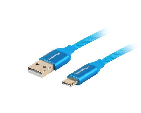 Lanberg USB 2.0 USB-C male - USB-A 1m (CA-USBO-22CU-0010-BL)