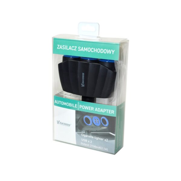 Vakoss TP-3268K Φορτιστής Αυτοκινήτου με Θύρες 2xUSB-A 2xΑναπτήρα