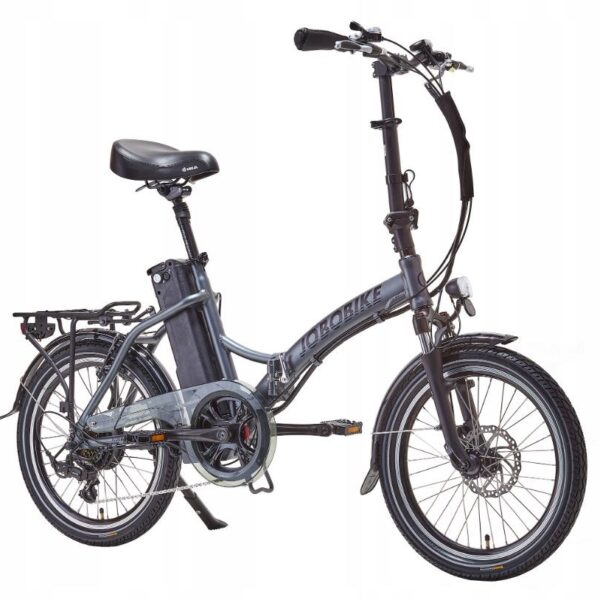 Jobobike Sam Składany Rower Elektryczny Miejski Dla Seniora 250w Szary