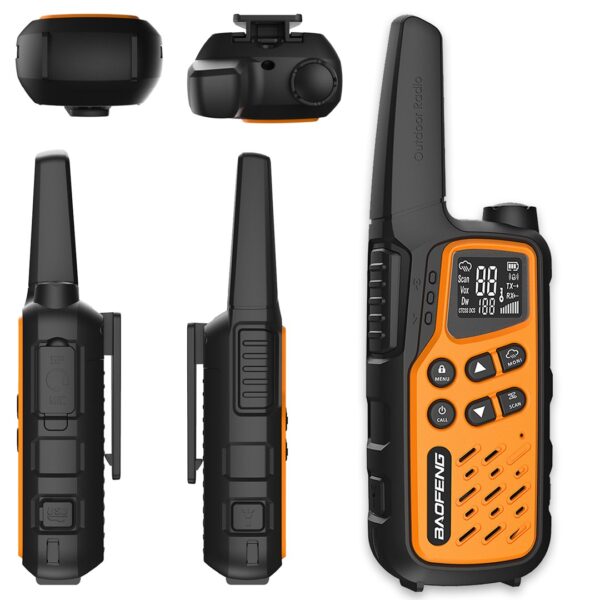 Baofeng Bf-t25e Ασύρματος Πομποδέκτης PMR 0.5W Σε Πορτοκαλί Χρώμα