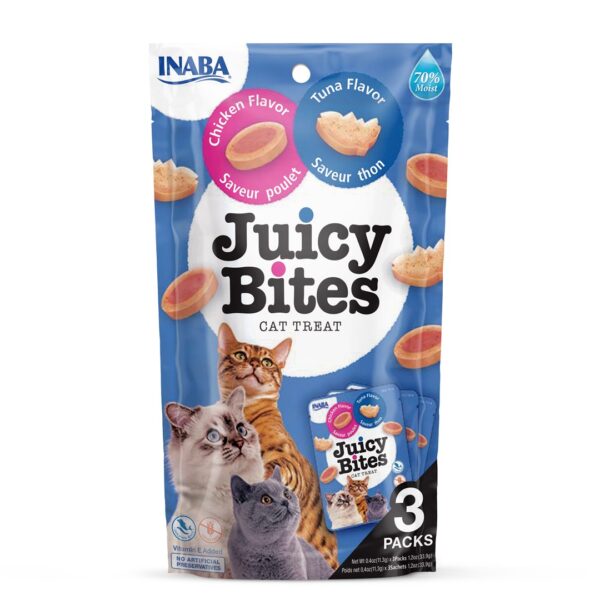 Inaba Λιχουδια Churu Cat Juicy Bites Tuna Chicken Λιχουδιές Σνακ με Τόνο για Ενήλικες Γάτες 1τμχ 34gr
