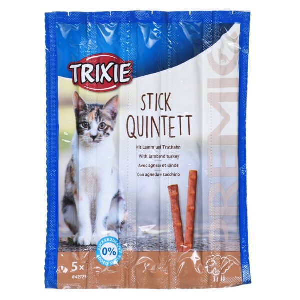Trixie Premio Stick Quintett Λιχουδιές σε Stick με Αρνί με Αρνί & Γαλοπούλα για Ενήλικες Γάτες 1τμχ 5gr