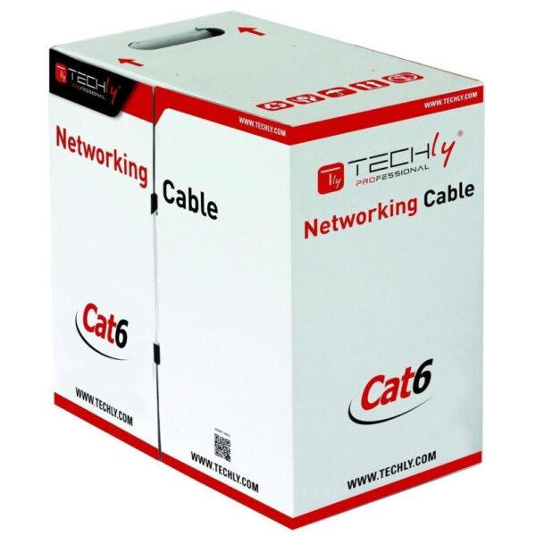 Techly U/UTP Cat.6 Καλώδιο Δικτύου Ethernet χωρίς ακροδέκτες 305m Γκρι