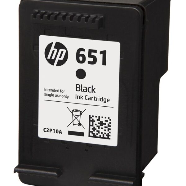 HP 651 Γνήσιο Μελάνι Εκτυπωτή InkJet Μαύρο (C2P10AE)