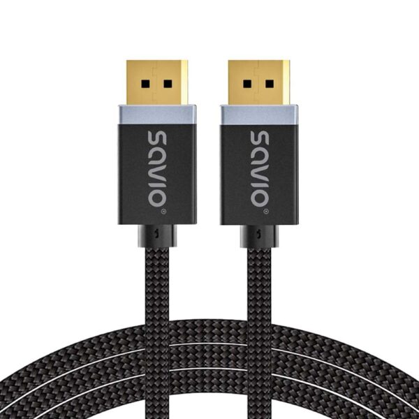 Savio Cable DisplayPort male - DisplayPort male 3m Μαύρο ()
