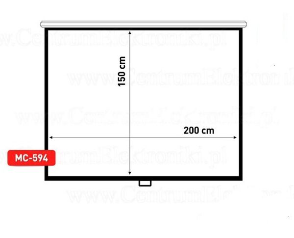 Maclean Energy Οθόνη Προβολής Projector Τοίχου 200x150cm / 100"