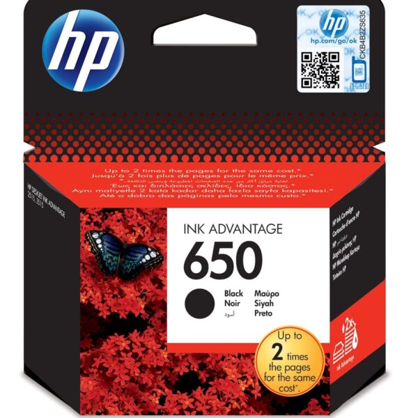 HP 650 Γνήσιο Μελάνι Εκτυπωτή InkJet