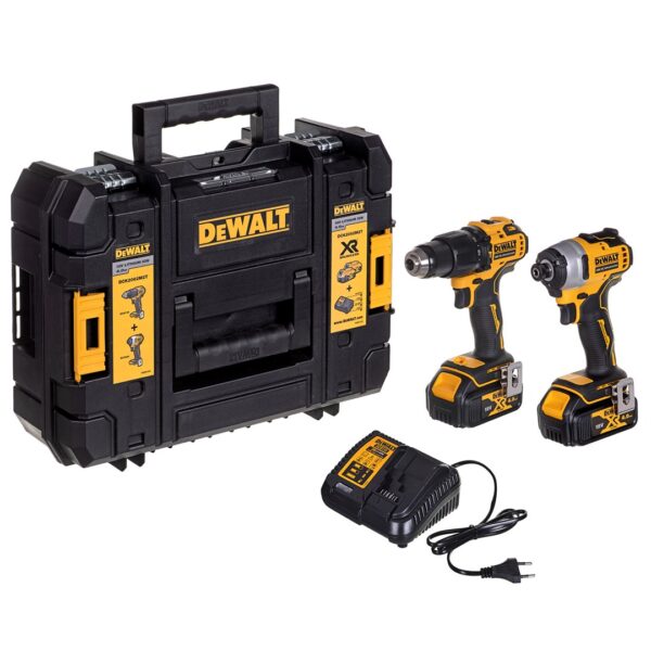 Dewalt Σετ Δραπανοκατσάβιδο & Παλμικό Κατσαβίδι 18V με 2 Μπαταρίες 4Ah και Θήκη
