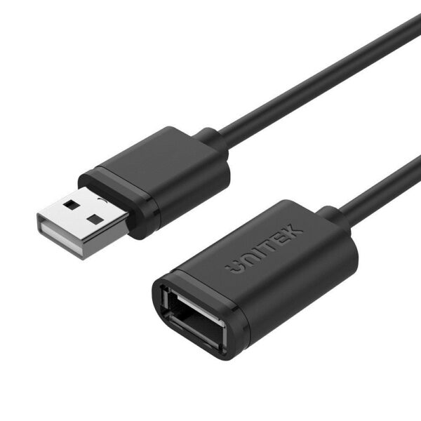 Unitek USB 2.0 Cable USB-A male - USB-A female Μαύρο 3m (Y-C417GBK)