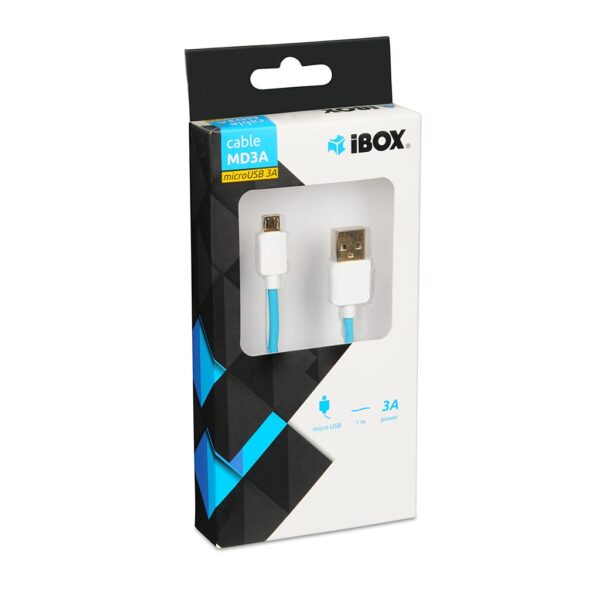 iBox Regular USB 2.0 to micro USB Cable Μπλε 0.5m (IKUMD3A)