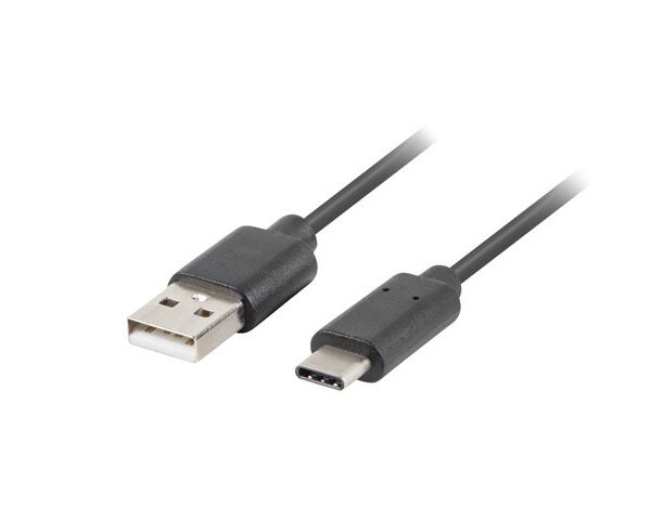 Lanberg USB 2.0 USB-C male - USB-A 0.5m (CA-USBO-10CU-0005-BK)