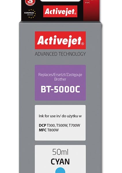 Active Jet Συμβατό Μελάνι Εκτυπωτή InkJet Brother BT-5000C 50ml Κυανό
