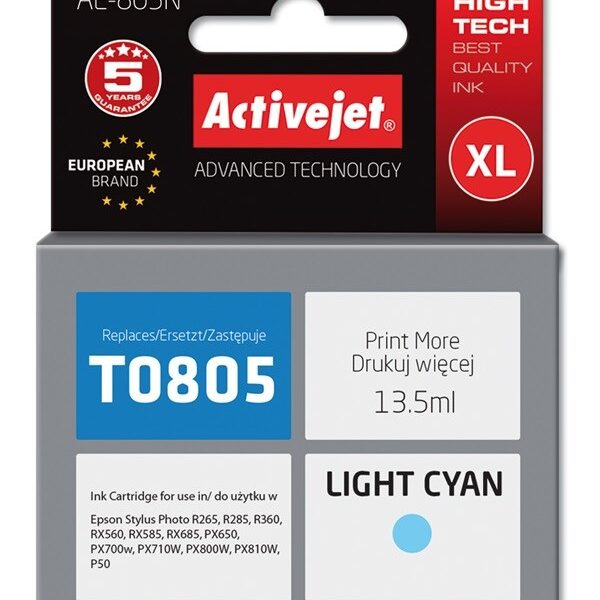 Active Jet Συμβατό Μελάνι Εκτυπωτή InkJet Epson T0805 13.5ml Κυανό