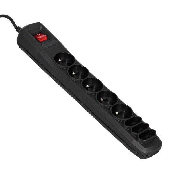 Active Jet APN-8G/1.5M-BK Πολύπριζο Ασφαλείας 8 Θέσεων με Διακόπτη και Καλώδιο 1.5m 8τμχ