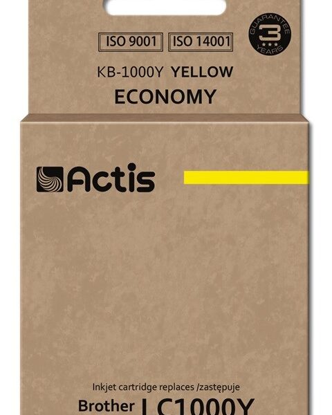 Actis Συμβατό Μελάνι Εκτυπωτή InkJet Brother LC1000Y 36ml Κίτρινο