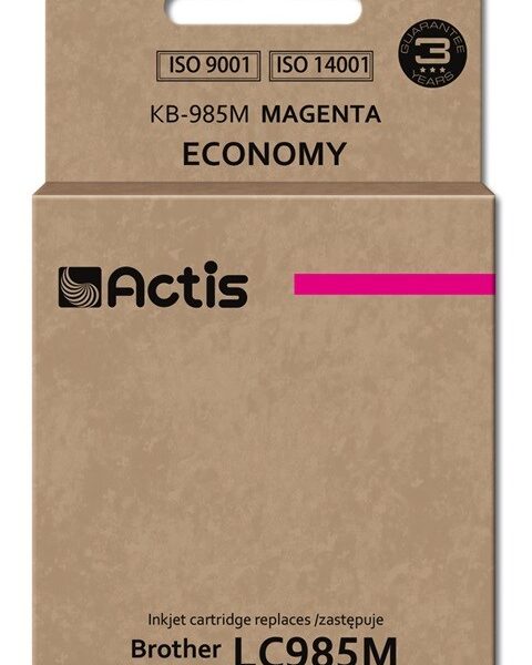 Actis Συμβατό Μελάνι Εκτυπωτή InkJet Brother LC985M 19.5ml Ματζέντα