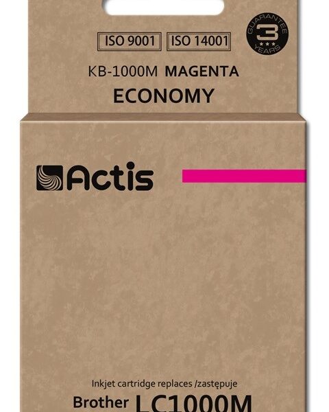 Actis Συμβατό Μελάνι Εκτυπωτή InkJet Brother LC1000M 36ml Ματζέντα