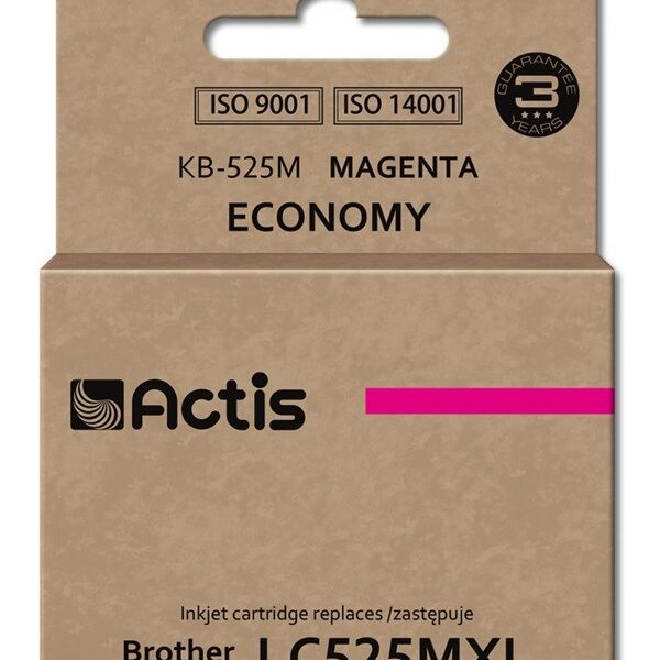 Actis Συμβατό Μελάνι Εκτυπωτή InkJet Brother LC525MXL 15ml Ματζέντα