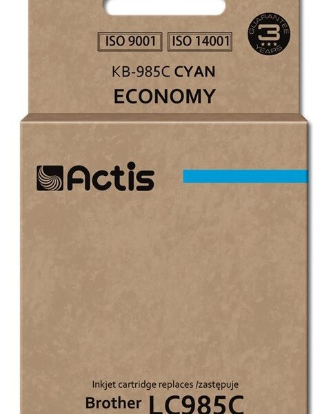Actis Συμβατό Μελάνι Εκτυπωτή InkJet Brother LC985C 19.5ml Κυανό