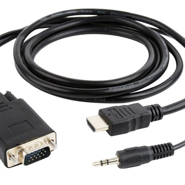 Cablexpert HDMI 1.3 HDMI male - VGA male 3m Μαύρο (A-HDMI-VGA-03-10)