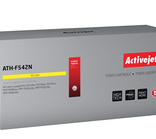 Active Jet Συμβατό Toner για Laser Εκτυπωτή HP 203A CF542A 1300 Σελίδων Κίτρινο