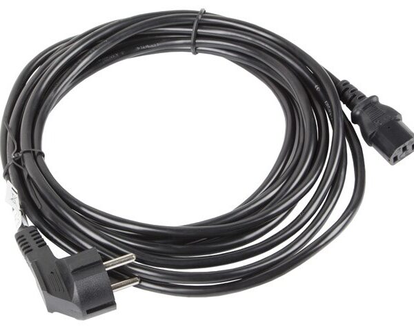 Lanberg IEC C13 - Schuko Cable 10m Μαύρο (CA-C13C-11CC-0100-BK)
