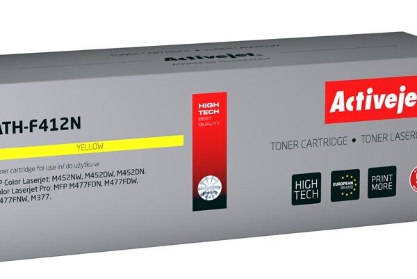 Active Jet Συμβατό Toner για Laser Εκτυπωτή HP 410A CF412A 2300 Σελίδων Κίτρινο