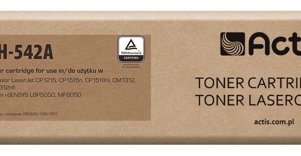 Actis Συμβατό Toner για Laser Εκτυπωτή HP 125A CB542A 1500 Σελίδων Μαύρο