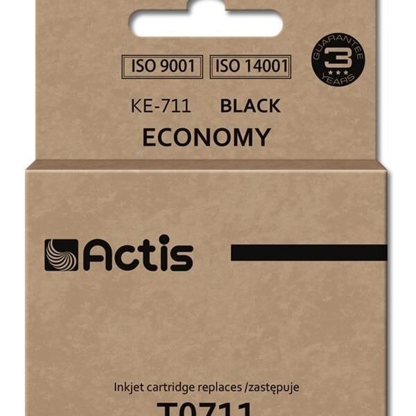 Actis Συμβατό Μελάνι Εκτυπωτή InkJet Epson T0711 15ml Μαύρο