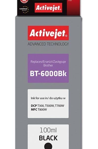 Active Jet Συμβατό Μελάνι Εκτυπωτή InkJet Brother BT-6000BK 100ml Μαύρο