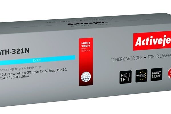 Active Jet Συμβατό Toner για Laser Εκτυπωτή HP 128A CE321A 8000 Σελίδων Κυανό
