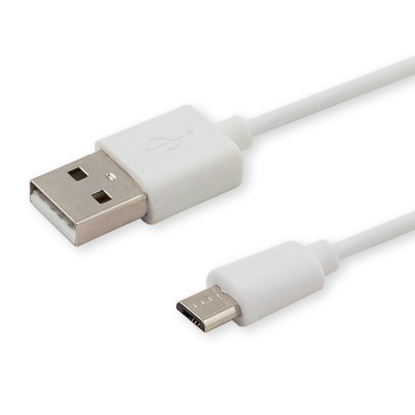 Savio Regular USB 2.0 to micro USB Cable Λευκό 1m (CL-123)