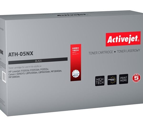 Active Jet Συμβατό Toner για Laser Εκτυπωτή HP 05X CE505X / Canon CRG-719H 7500 Σελίδων Μαύρο