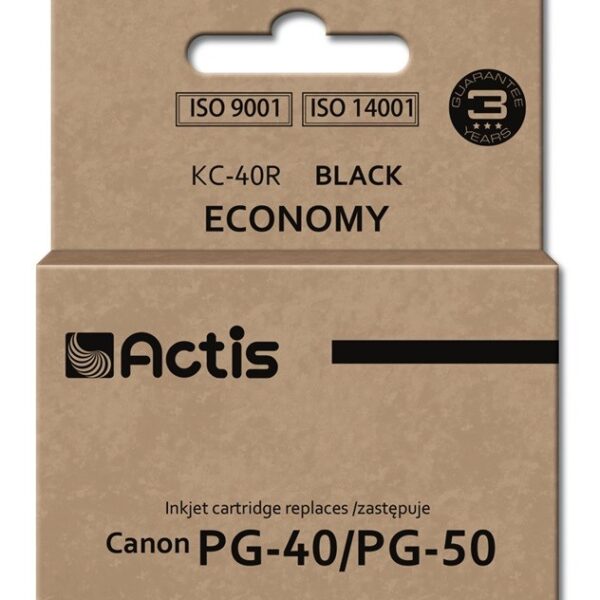 Actis Συμβατό Μελάνι Εκτυπωτή InkJet Canon PG-40/PG-50 25ml Μαύρο