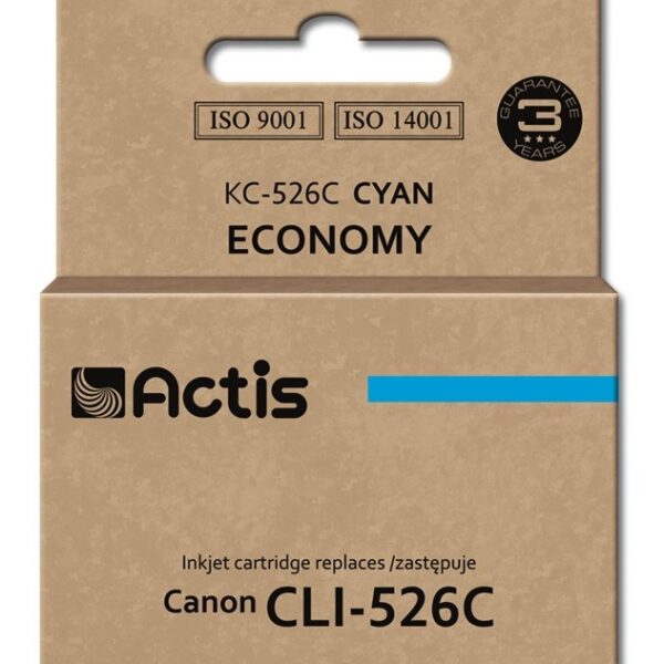 Actis Συμβατό Μελάνι Εκτυπωτή InkJet Canon CLI-526C 10ml Κυανό