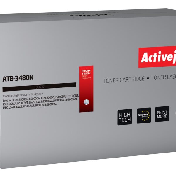 Active Jet Συμβατό Toner για Laser Εκτυπωτή Brother TN-3480BK 8000 Σελίδων Μαύρο