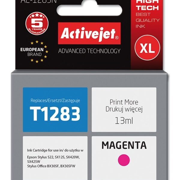 Active Jet Συμβατό Μελάνι Εκτυπωτή InkJet Epson T1283 13ml Ματζέντα
