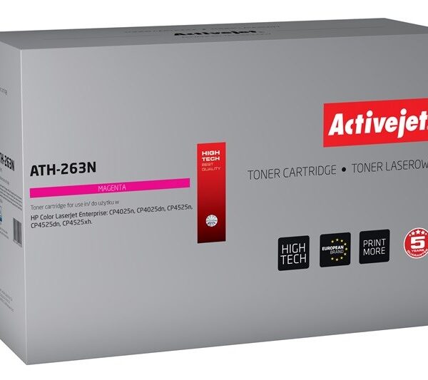 Active Jet Συμβατό Toner για Laser Εκτυπωτή HP 648A CE263A 11000 Σελίδων Ματζέντα