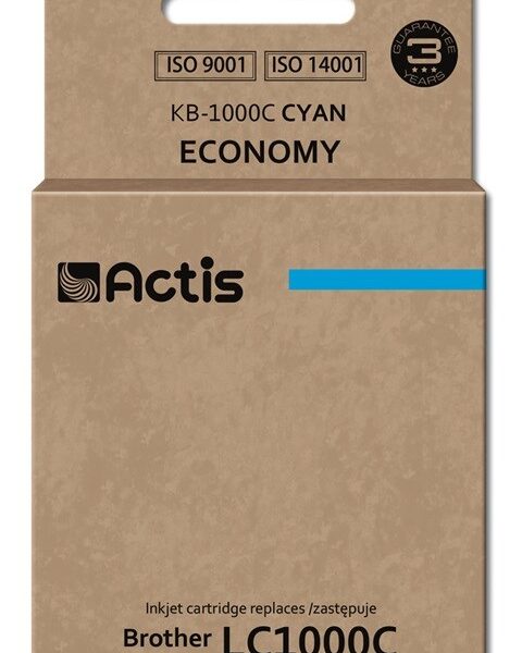 Actis Συμβατό Μελάνι Εκτυπωτή InkJet Brother LC1000C 36ml Κυανό