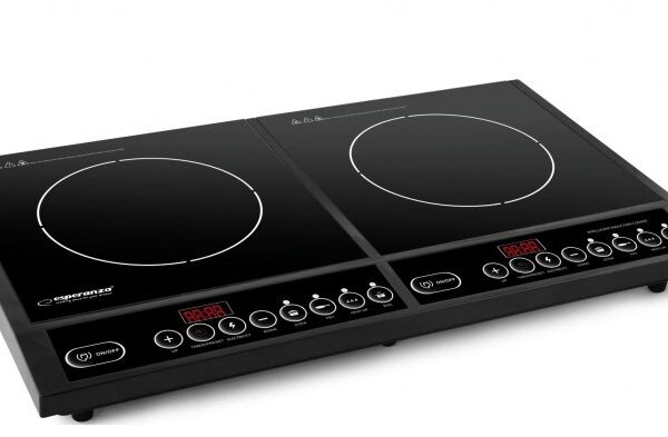 Esperanza Επιτραπέζια Εστία Επαγωγική Διπλή Μαύρη