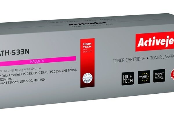 Active Jet Συμβατό Toner για Laser Εκτυπωτή HP 304A CC533A / Canon CRG-718M 2800 Σελίδων Ματζέντα