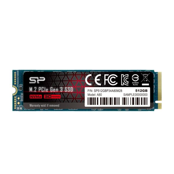 Silicon Power P34A80 512GB M.2 SP512GBP34A80M28