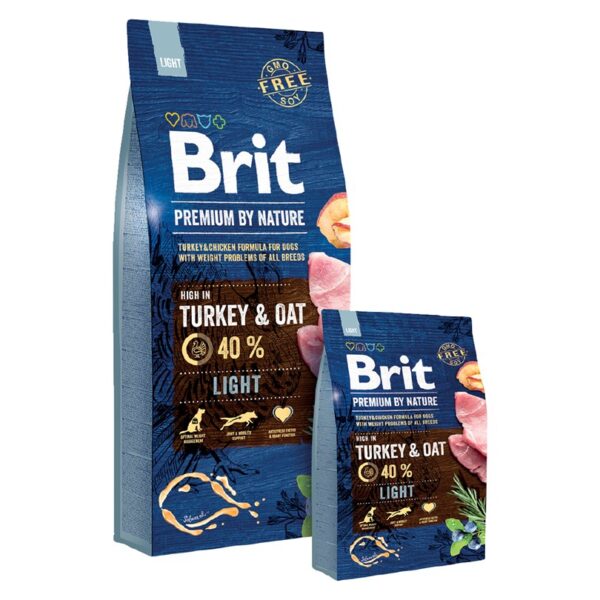 Brit Premium by Nature Light - dry dog food - Apple, Chicken, Corn, Turkey 15 kg