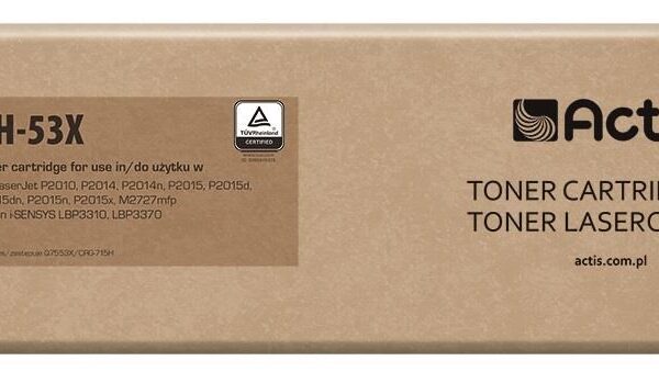 Actis Συμβατό Toner για Laser Εκτυπωτή HP 53X Q7553X 7000 Σελίδων Μαύρο