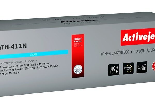 Active Jet Συμβατό Toner για Laser Εκτυπωτή HP 305A CE411A 2600 Σελίδων Κυανό