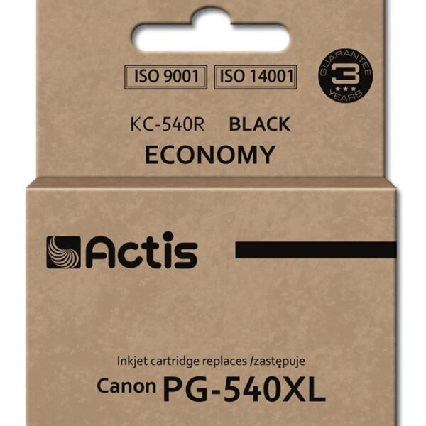 Actis Συμβατό Μελάνι Εκτυπωτή InkJet Canon PG-540XL 22ml Μαύρο