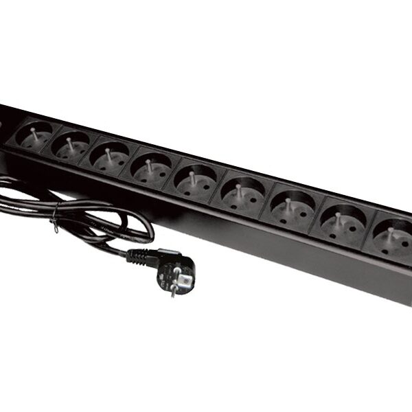 A-LAN Πολύπριζο Rack Rack 19" 9x230V Μαύρο