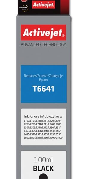 Active Jet Συμβατό Μελάνι Εκτυπωτή InkJet Epson T6641 100ml Μαύρο