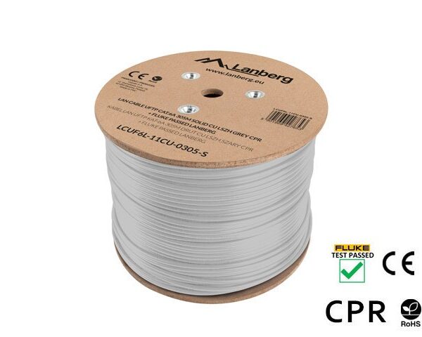 Lanberg U/FTP (STP) Cat.6 Καλώδιο Δικτύου Ethernet χωρίς ακροδέκτες 305m Γκρι