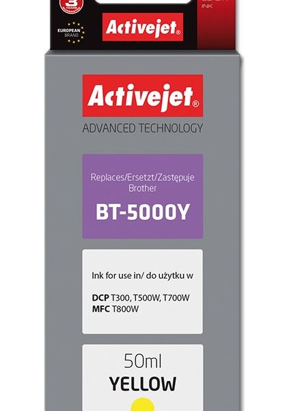Active Jet Συμβατό Μελάνι Εκτυπωτή InkJet Brother BT-5000Y 50ml Κίτρινο